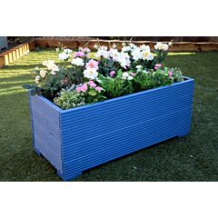 120x44x43 - Blue Wooden Garden Planter