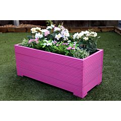 120x44x43 - Pink Wooden Garden Planter