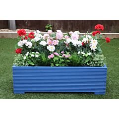 100x44x33 - Blue Wooden Garden Planter