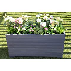 120x32x53 - Grey Wooden Garden Planter