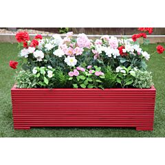 100x44x33 - Red Wooden Garden Planter
