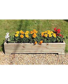 100x22x23-plain treated wooden planter trough