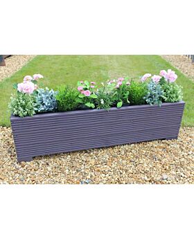 BR Garden Purple Wooden Garden Planter Box 120x32x33 cm