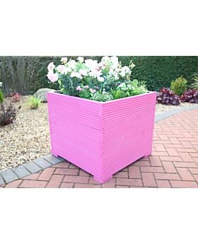 BR Garden Wooden Garden Pink Extra Large Square Planter 68x68x63 (cm)