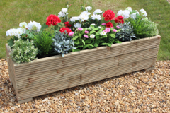 120cm wooden garden planters from £40.99